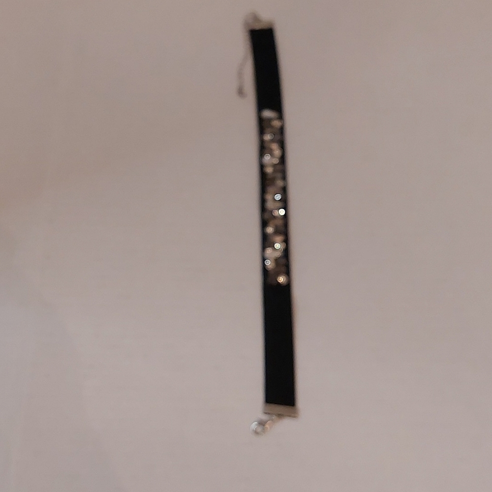 BLACK VELVET RINESTONE CHOKER NECKLACE